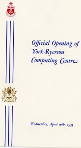 Official Opening York-Ryerson Computing Centre Program (RG 281.23)