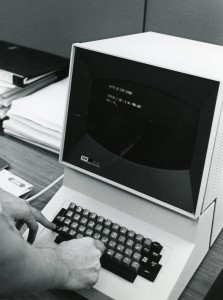 An IBM 2260 terminal in the Ryerson Computer Centre, c. 1970s. (RG The Beginner's Guide to the Ryerson Mainframe, 1992. (RG 63.72)