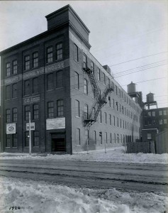 King Street premises, rear view, 1926. This portion of the factory, bordering Adelaide Street, was constructed during Kodak’s King Street expansion. This image was taken nearly ten years after Kodak had completed its move to Kodak Heights.