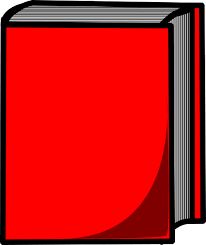 book cover in red clipart
