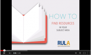 Video still for Finding sources in your subject area