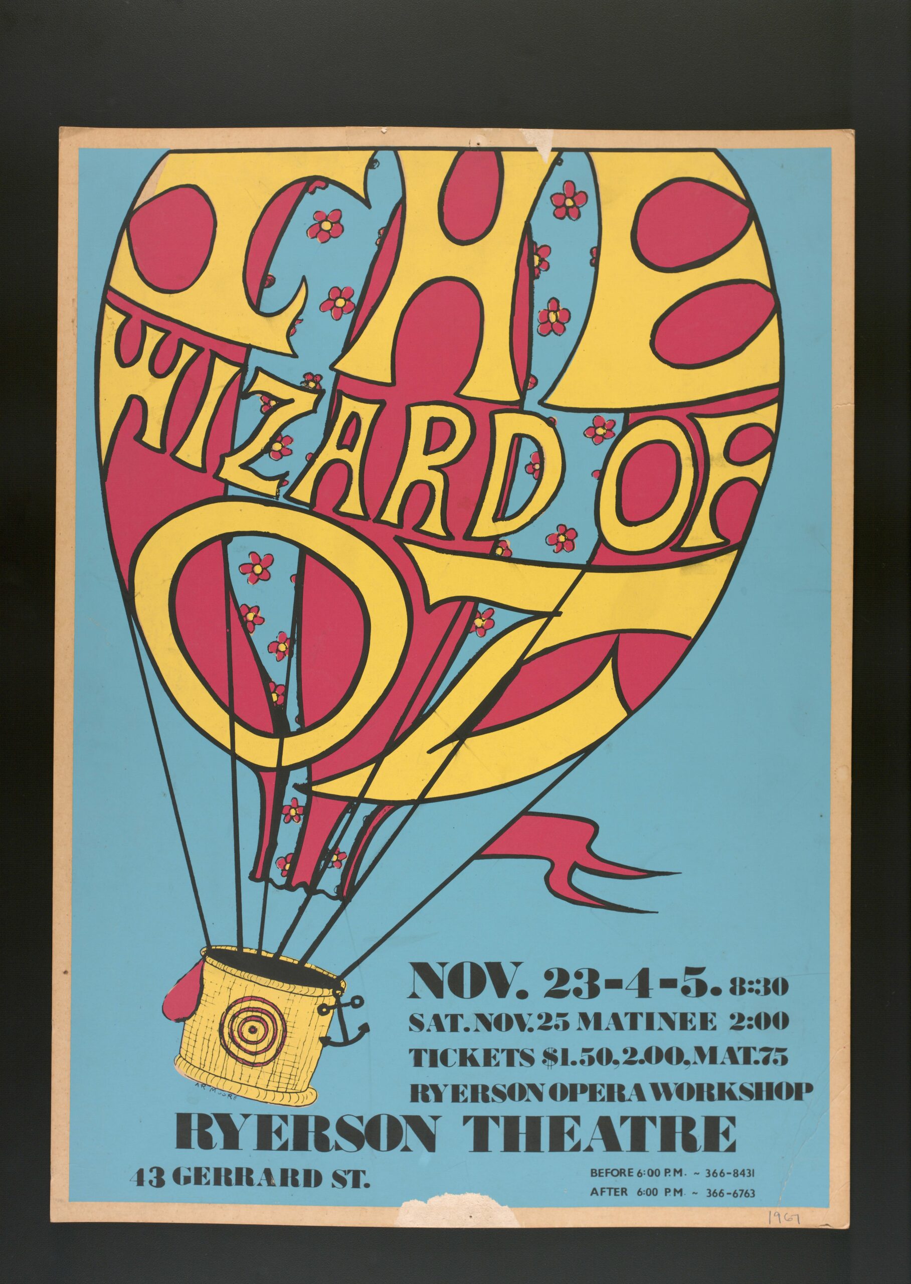 The Wizard of Oz Ryerson Opera Workshop poster, 1967